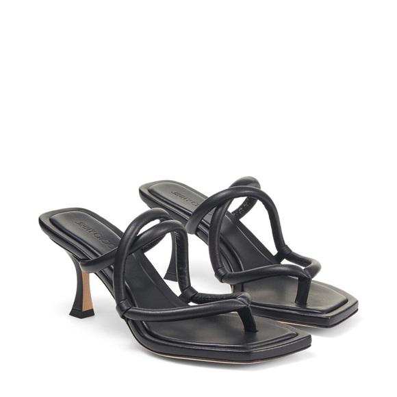 New Authentic Jimmy Choo Cape 70 leather sandal size 35 black - Picture 8 of 8